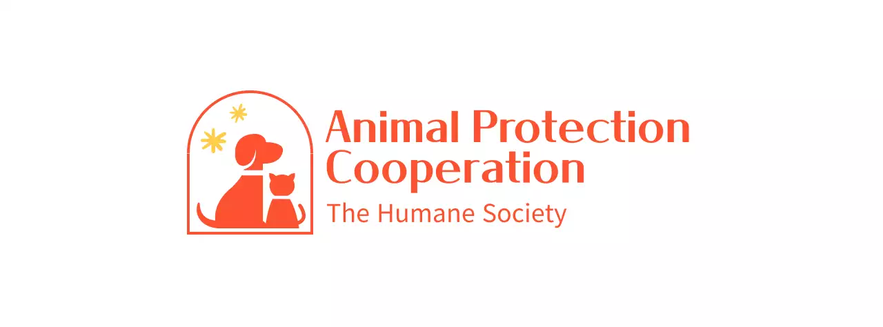 The Humane Society with a cute illustrated logo of a dog and cat in red.