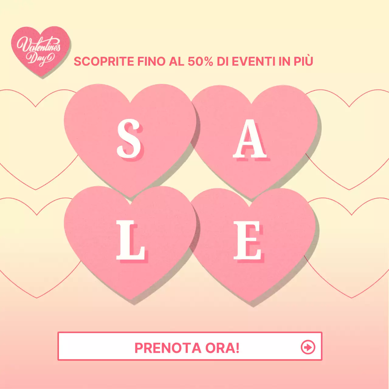 Promuovere un evento di San Valentino moderno e retrò in rosa e menta