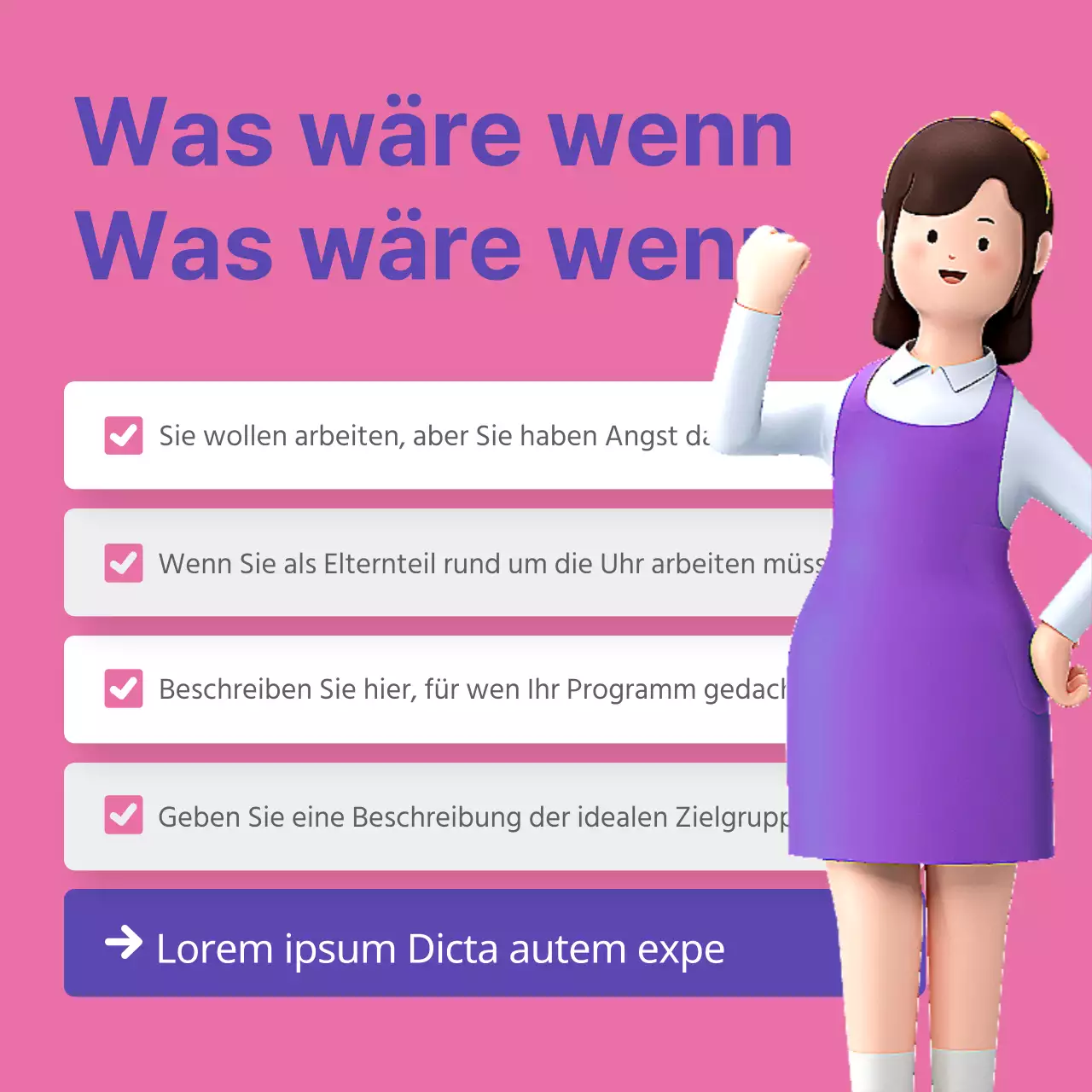 Förderung des rosafarbenen und violetten Trends bei den Programmen zur Förderung von Frauen im Beruf