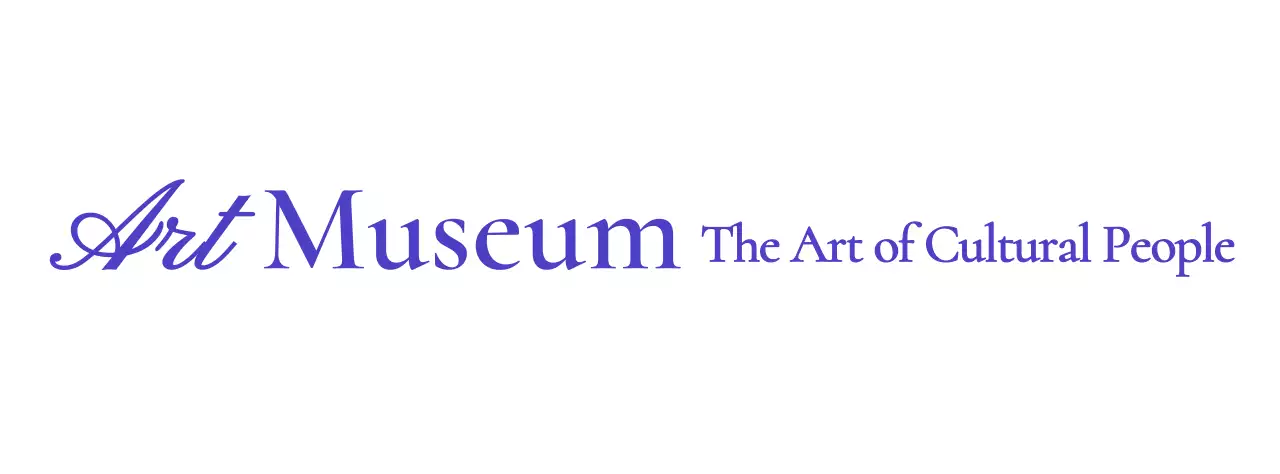 Art museum logo with a classy cursive concept