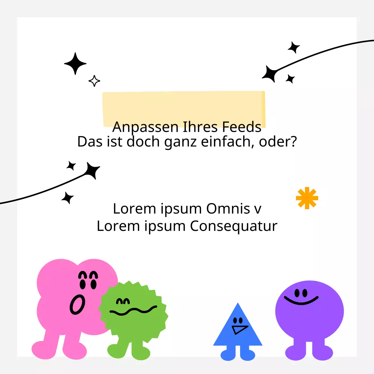 Einfacher, weißer, illustrierter Fütterungsplan