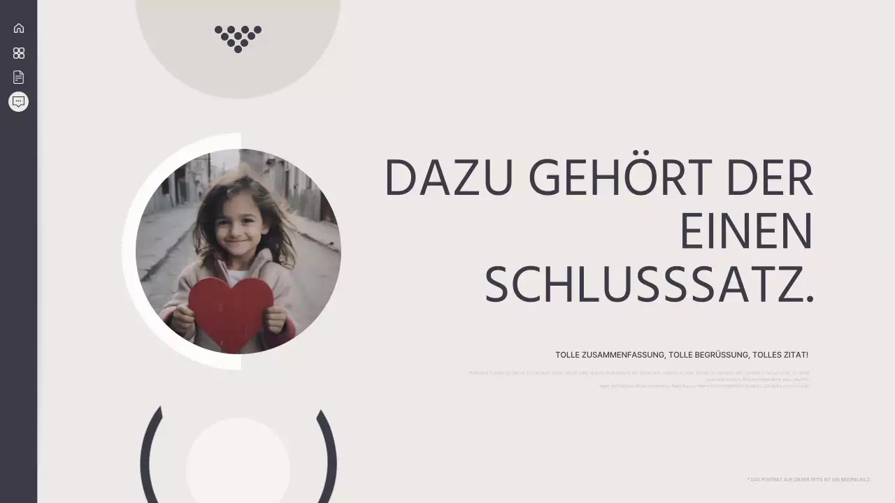 Präsentation mit einem einfachen Hintergrunddesign in Marineblau und Elfenbein