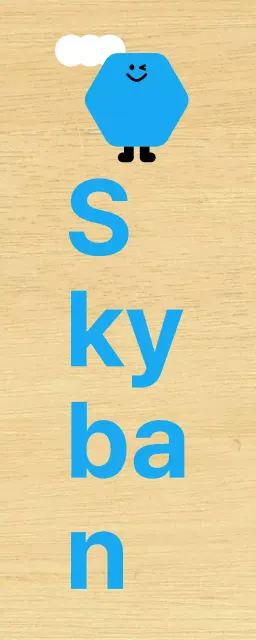 Illustrierter Leitfaden für Vorschulkinder mit blauem Zeichen