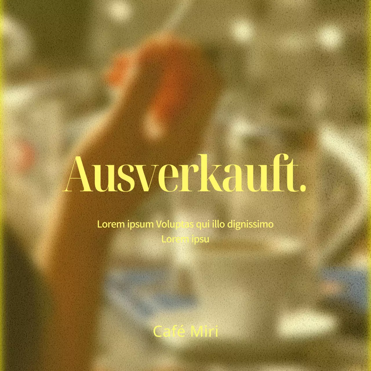 Designpost für einen trendigen Cafébesitzer in Gelb und Schwarz