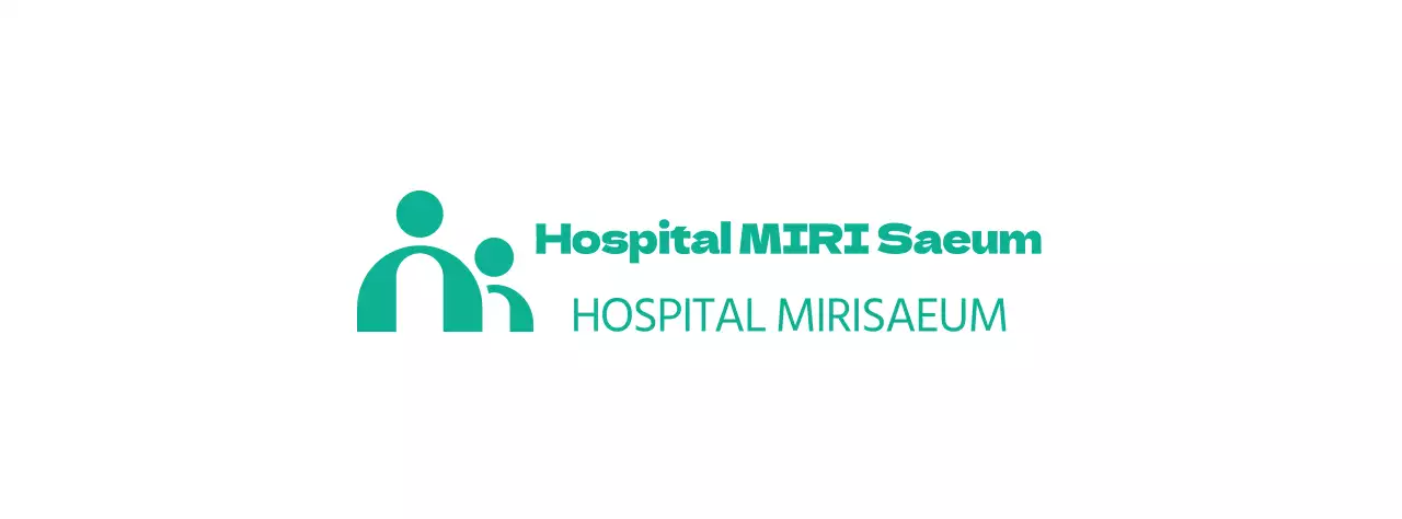Logotipo de hospital ilustrado y sencillo