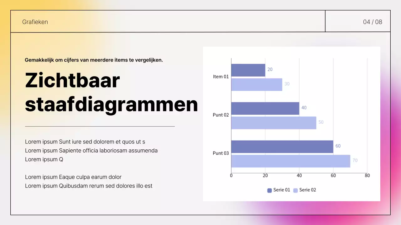Eenvoudige, presentabele handgeschreven rapporten in paars en geel