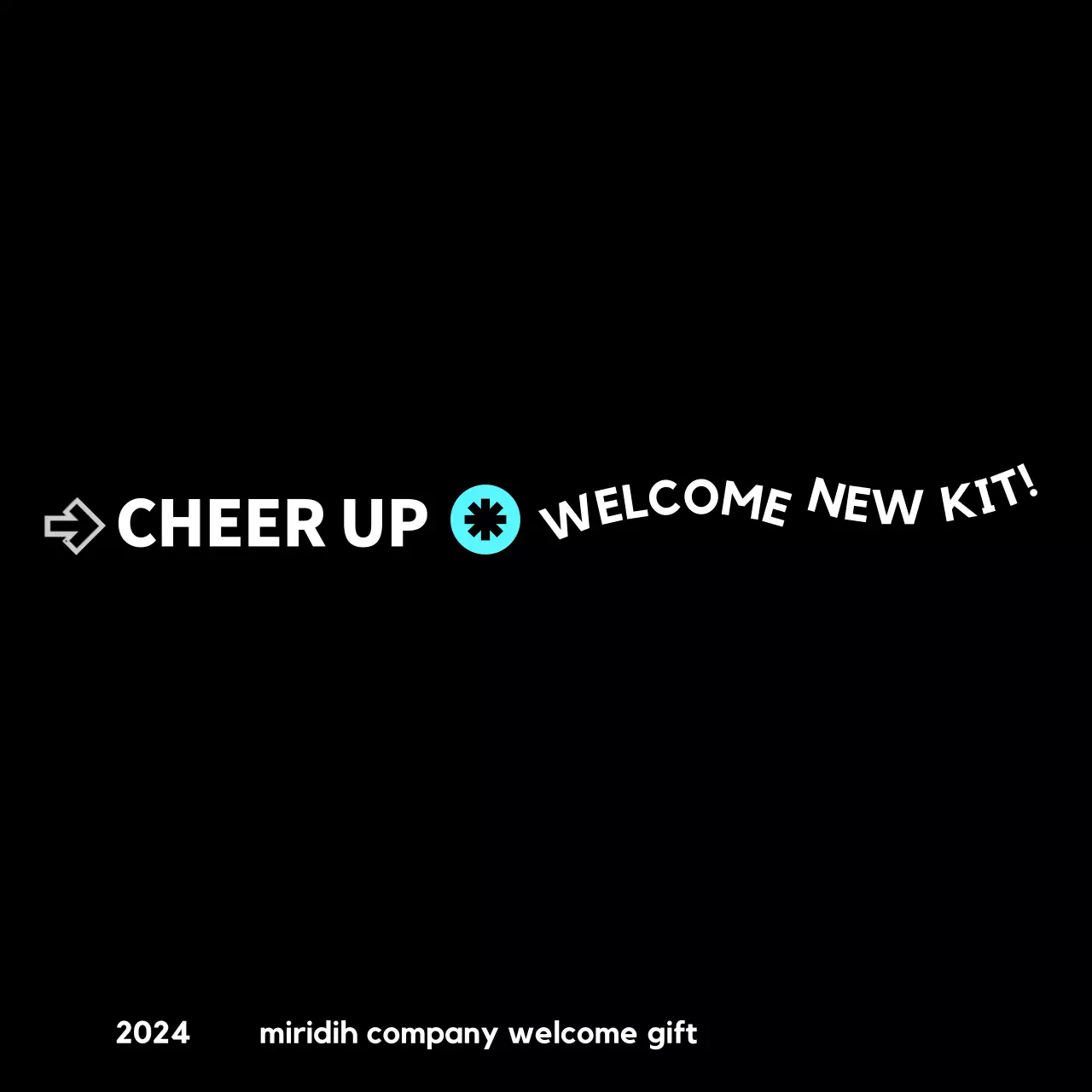 타이포그래피 컨셉의 기업용 웰컴키트