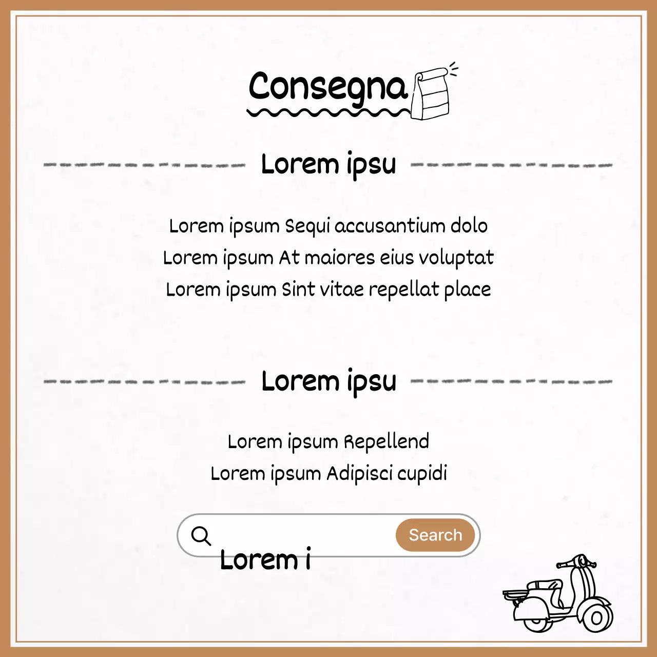 Annunci di caffè marroni e accoglienti