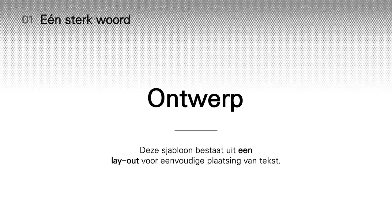 Eenvoudige zwart-wit lay-outvariatie presentatie