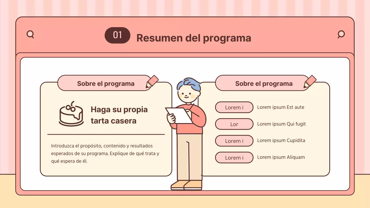 Centro rosa y amarillo Colección de actividades para el aula post