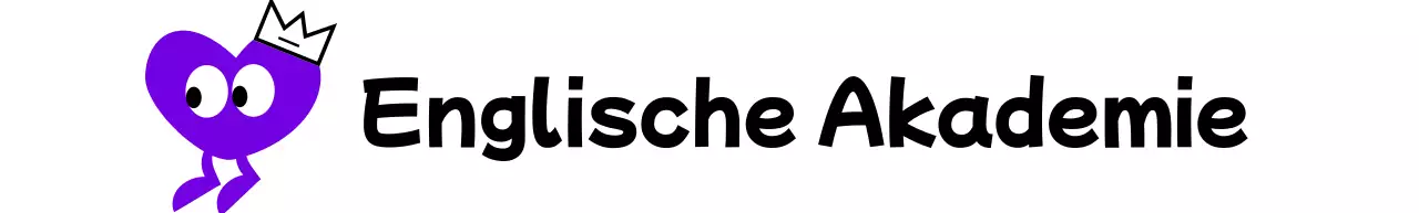 English Academy mit einem niedlichen Konzept mit lila Herzfiguren