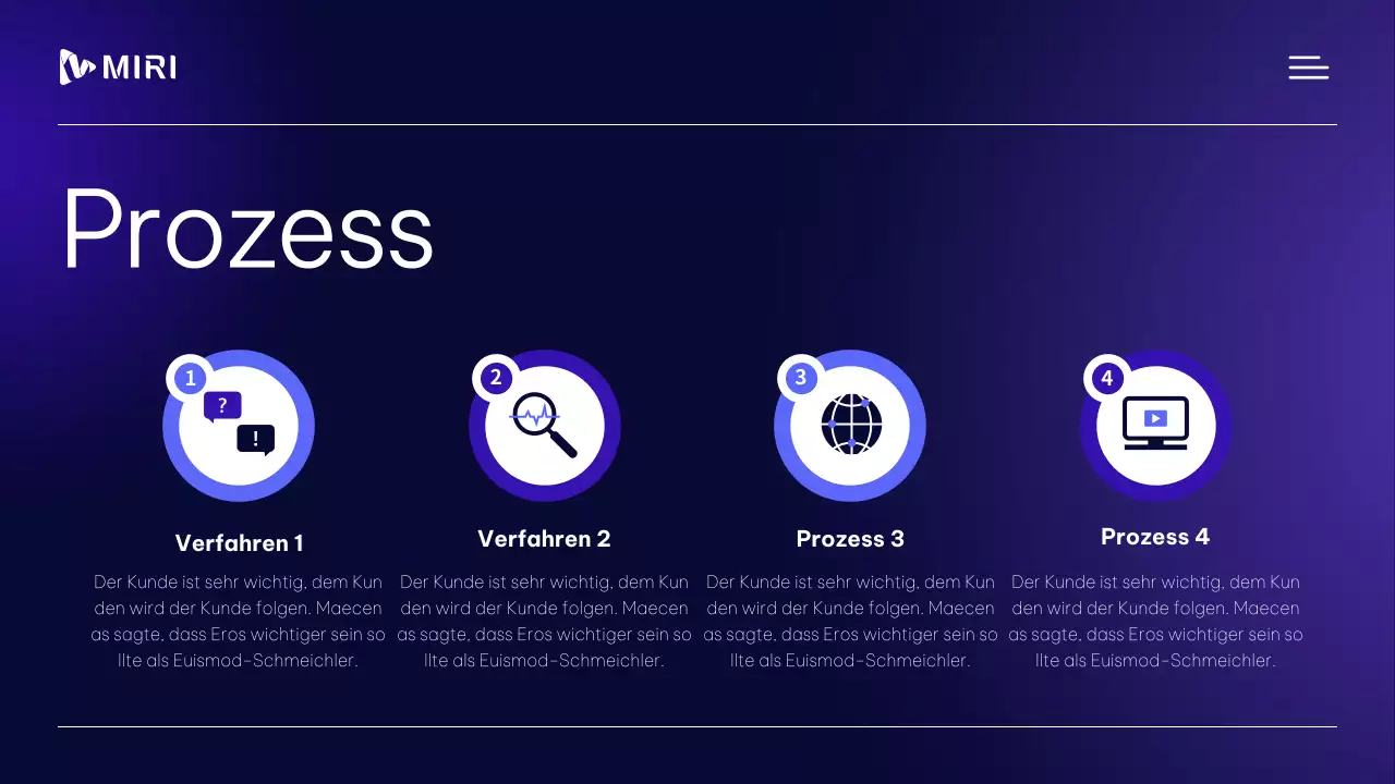 Modernes, professionelles Business-Profilmaterial in Lila und Weiß