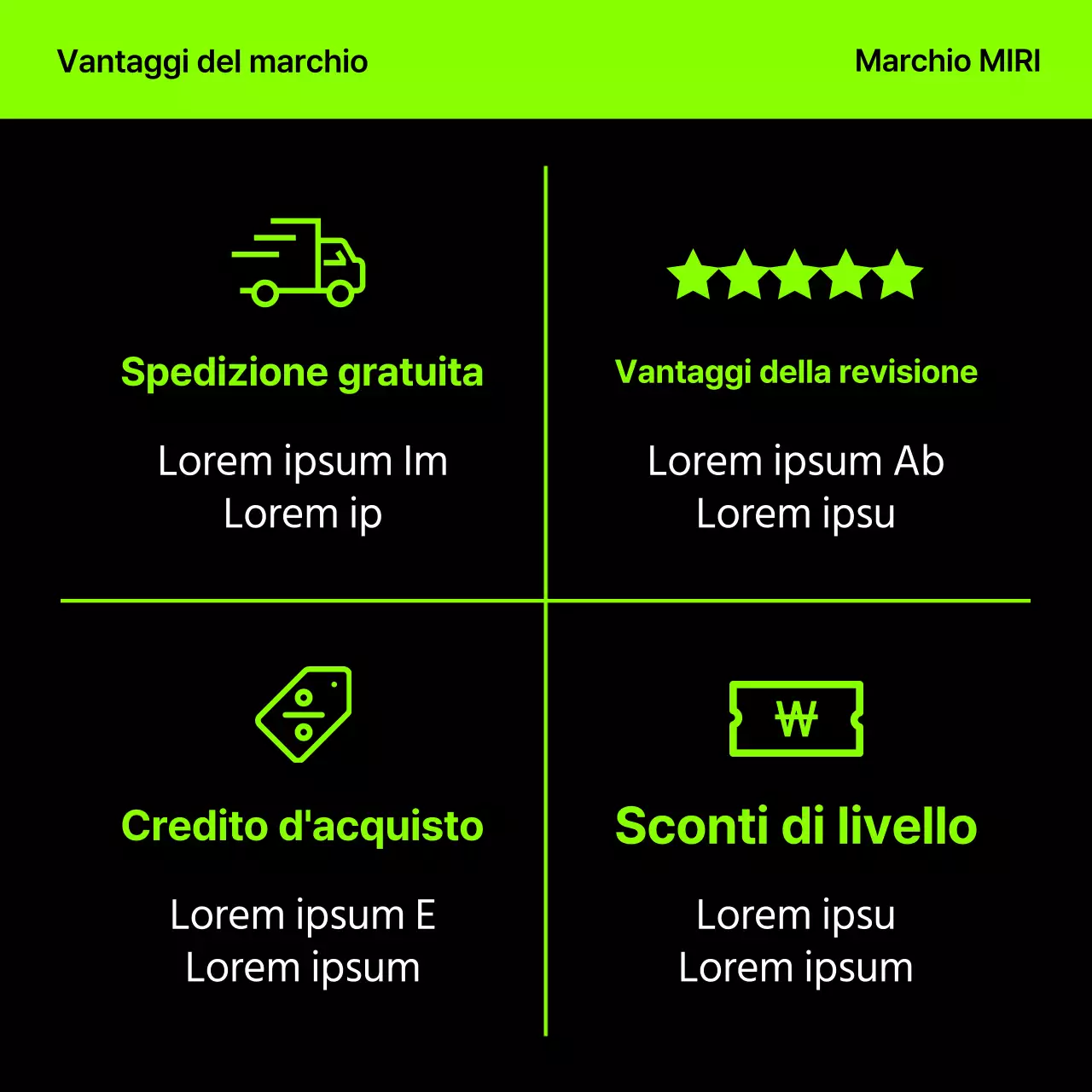 Un primer di branding alla moda, neon e nero