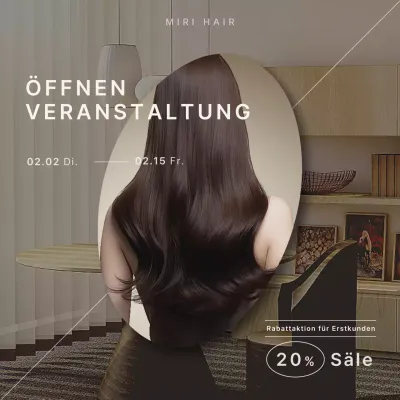 Förderung von braunen, einfachen Salongeschäften