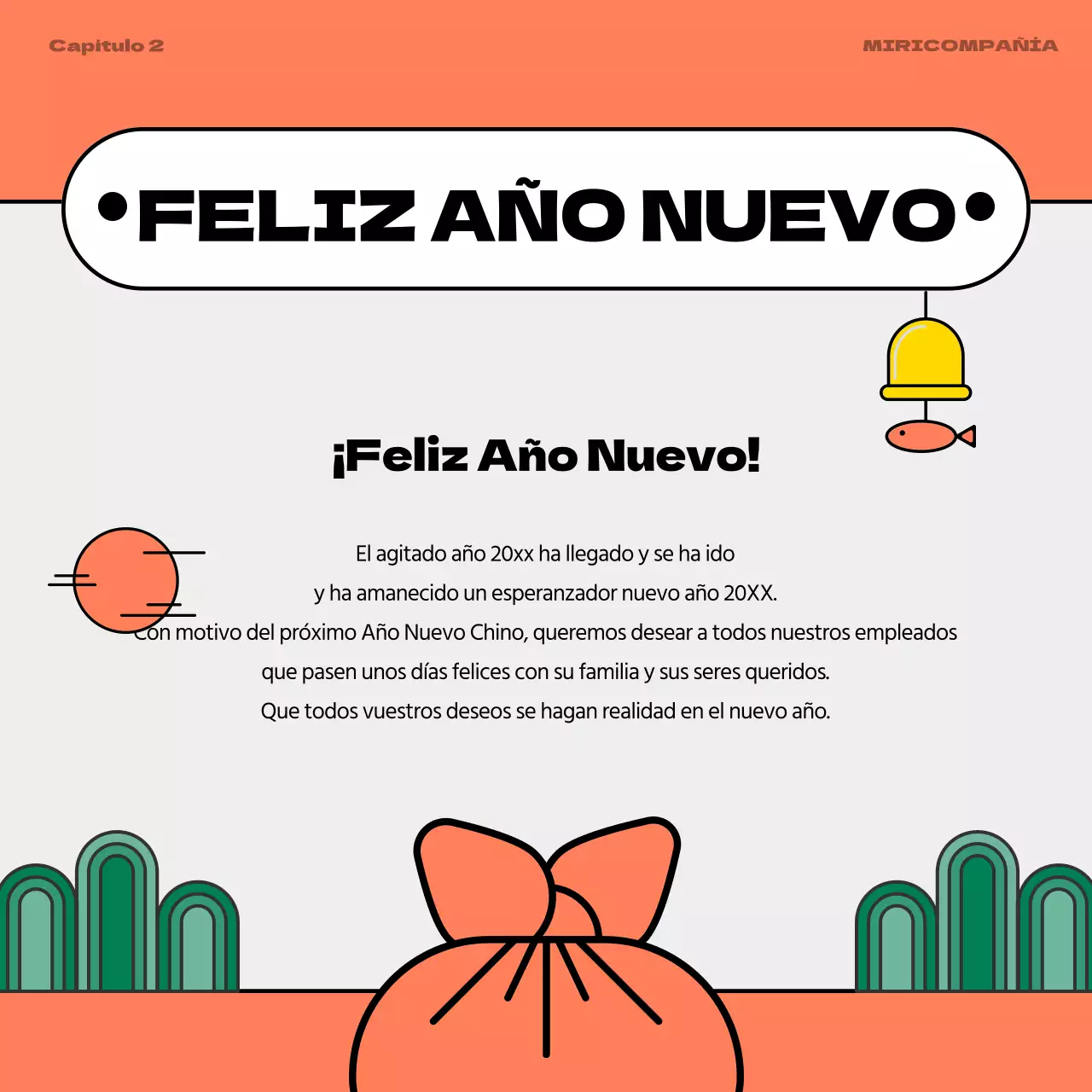 Anuncio de un año de HR gris y arco iris