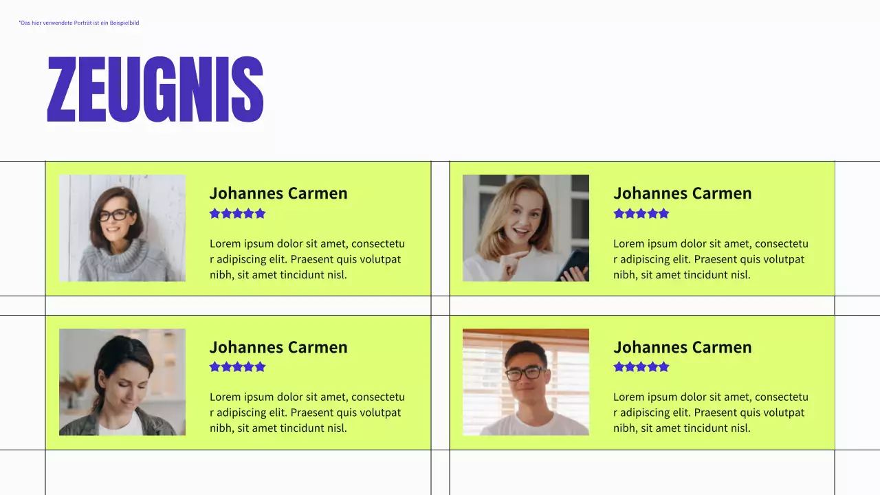 Blaues und neonfarbenes modernes Business-Profilmaterial