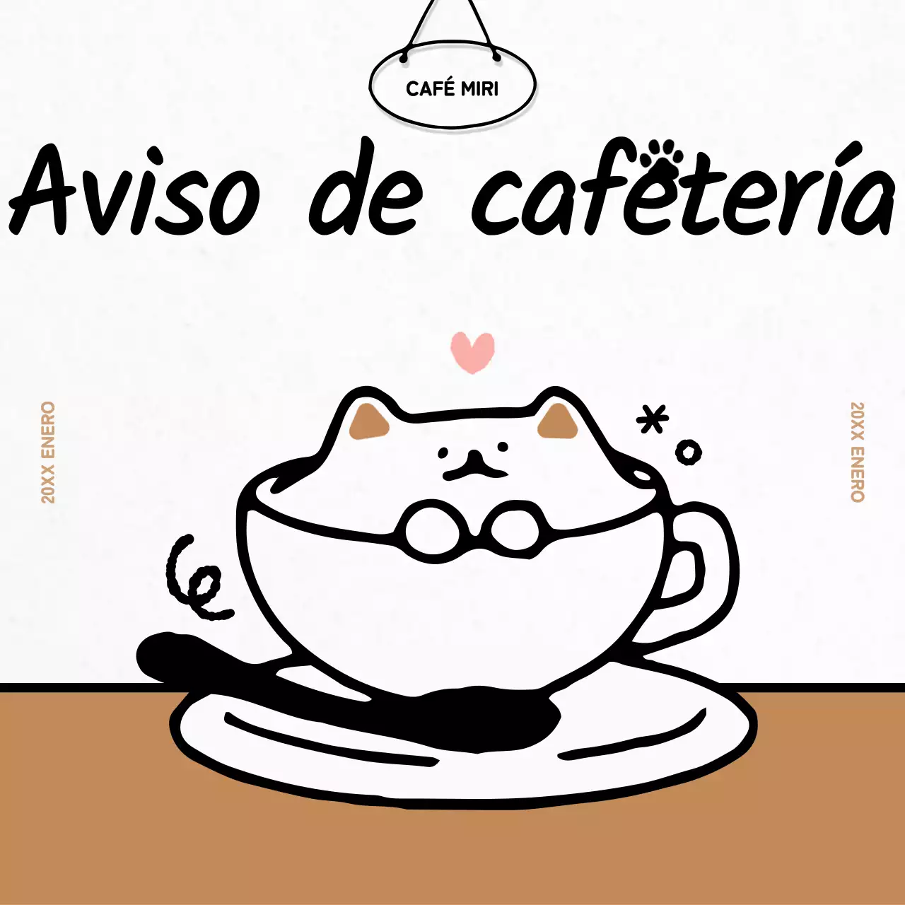 Anuncios de cafés marrones y acogedores