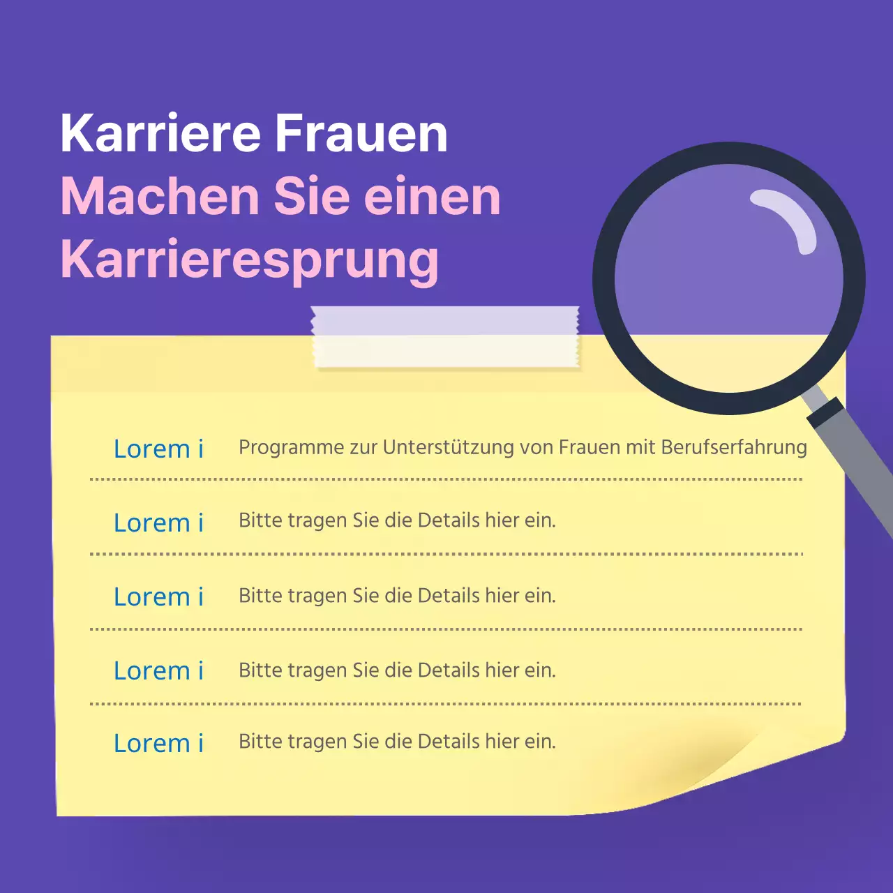 Förderung des rosafarbenen und violetten Trends bei den Programmen zur Förderung von Frauen im Beruf