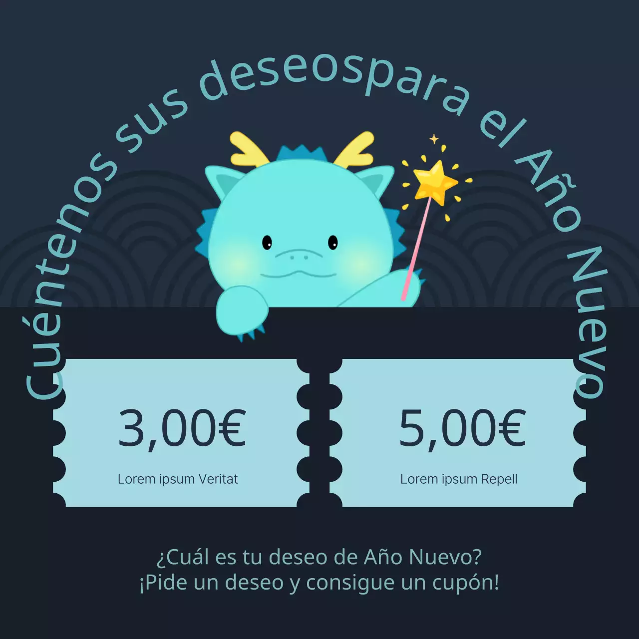 Un bonito anuncio de rebajas del Año Nuevo Lunar en azul y amarillo