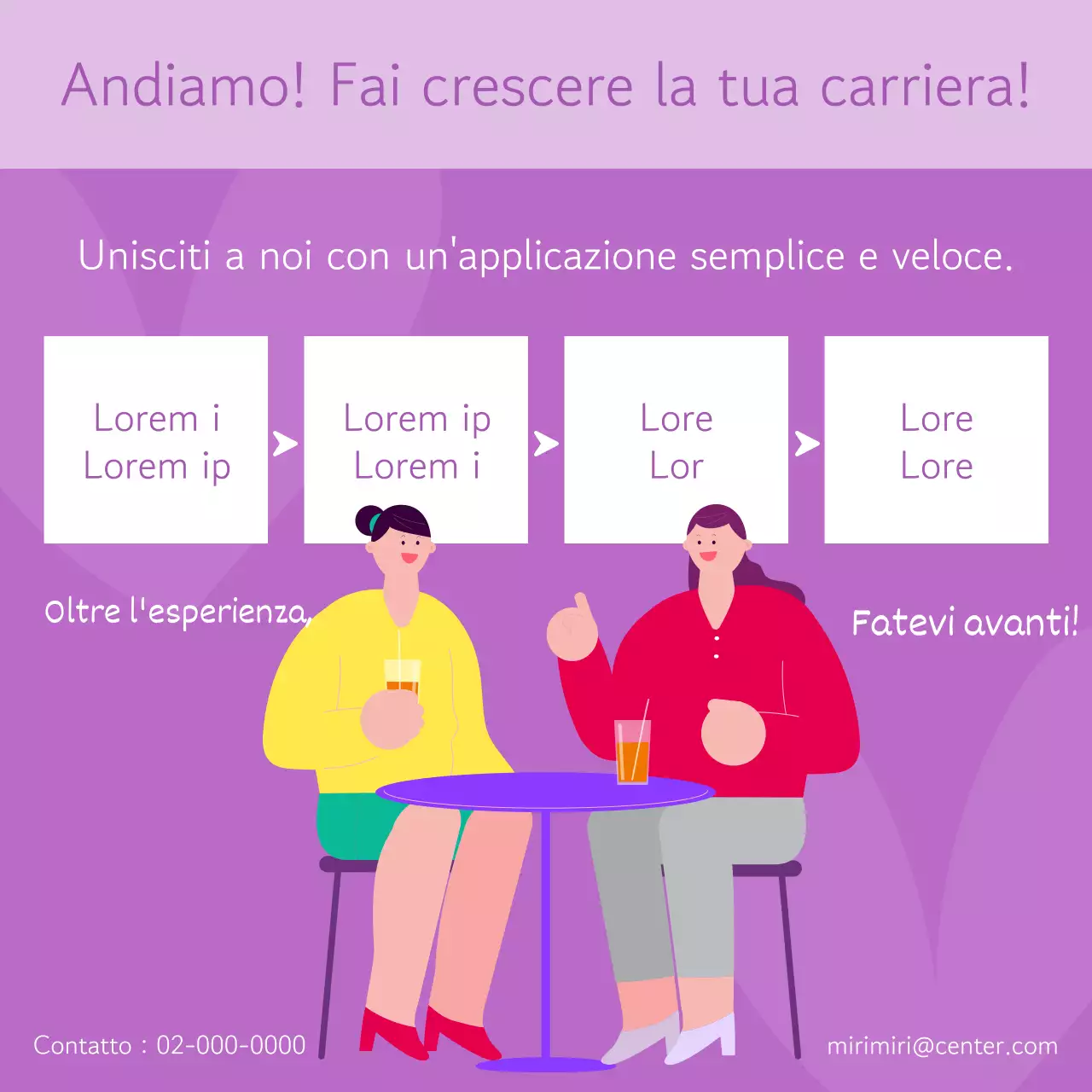 Una semplice proposta viola e malva per un programma di salto di carriera per le donne