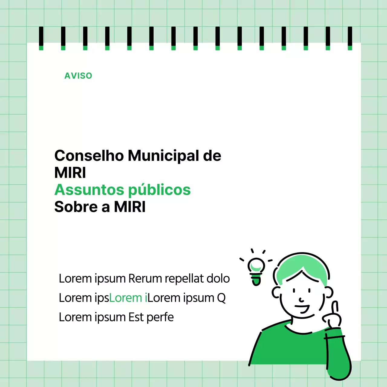 Guia para um organigrama simples de uma equipa de RP verde e preta