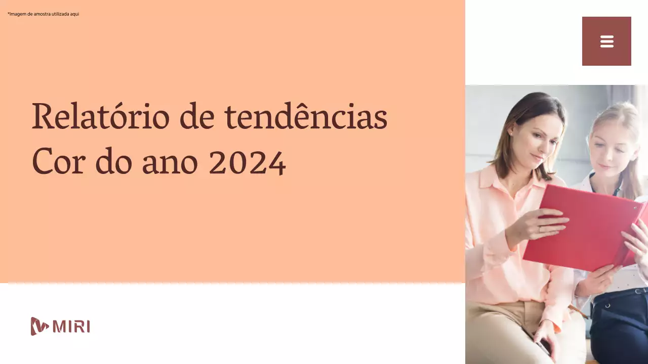 Relatório de tendências de cores simples bege e branco Recursos