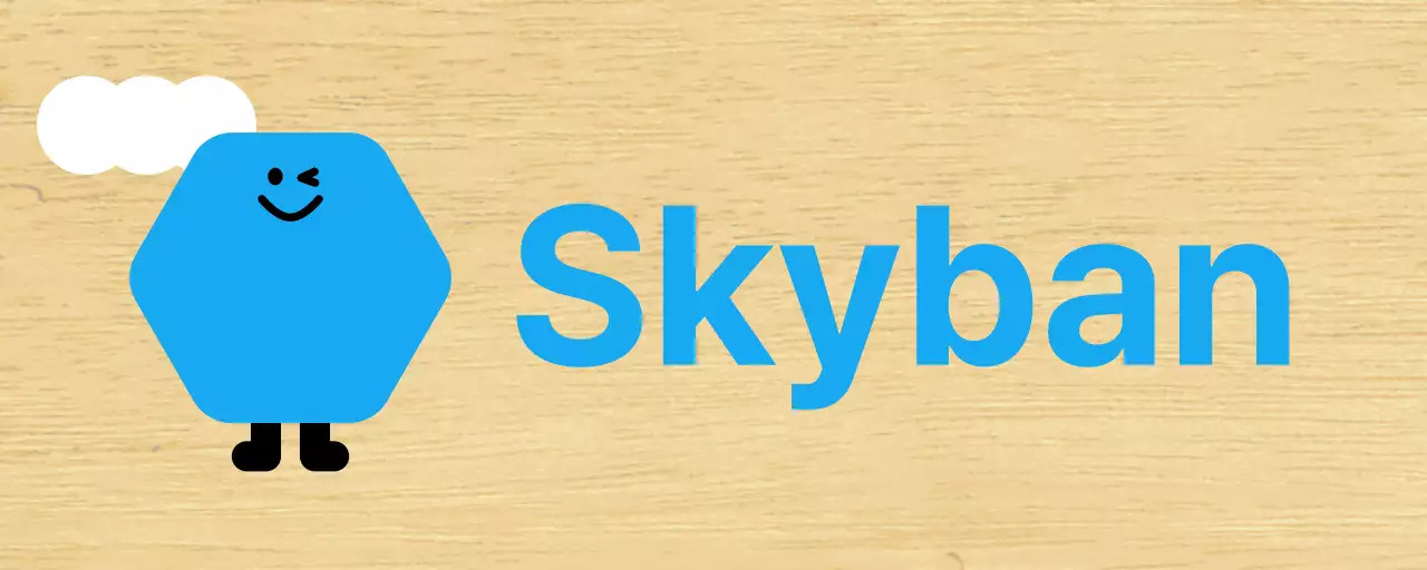 Illustrierter Leitfaden für Vorschulkinder mit blauem Zeichen