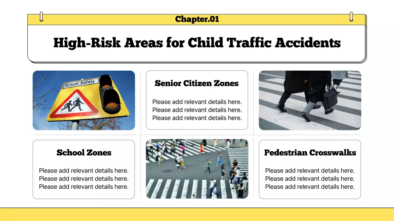 Yellow Simple Traffic Safety Guide Presentation