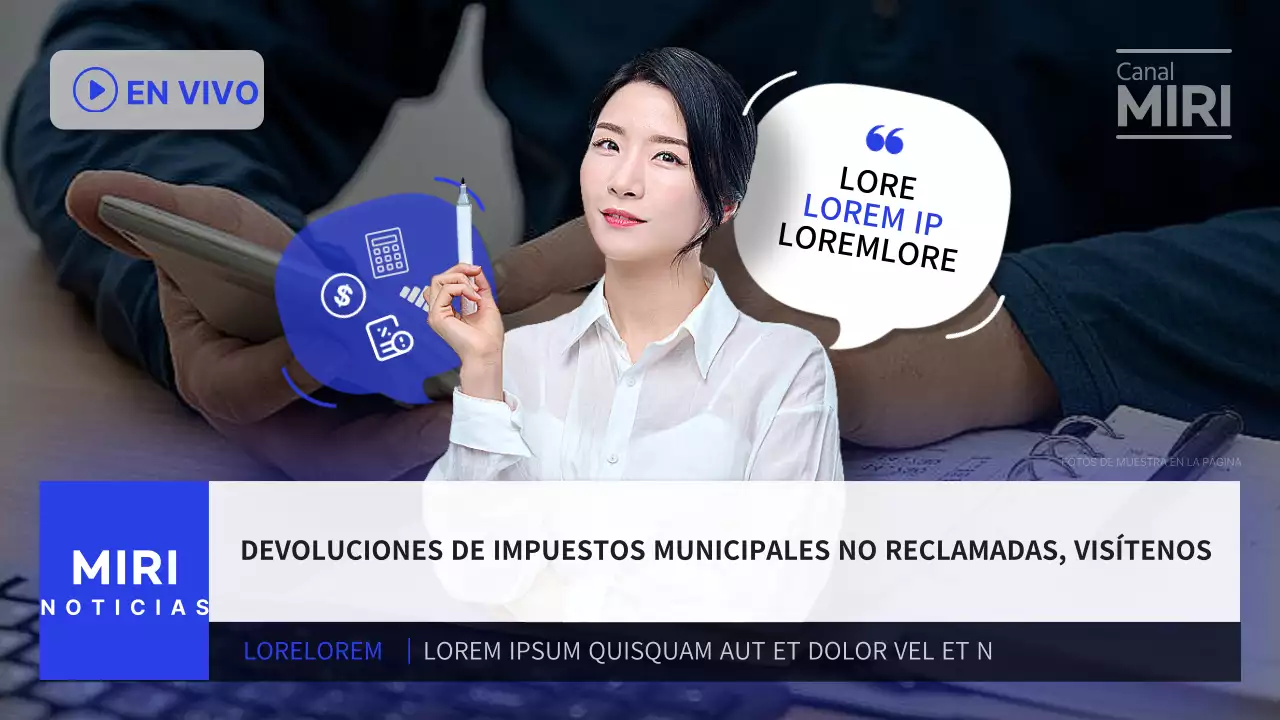 Información contable fiscal sencilla en azul y blanco