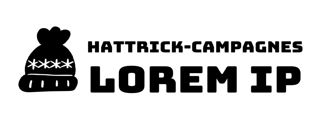 Campagnelogo met illustratie van een schattige breimuts