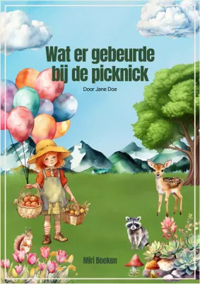 Schattige boekomslag in blauw en groen