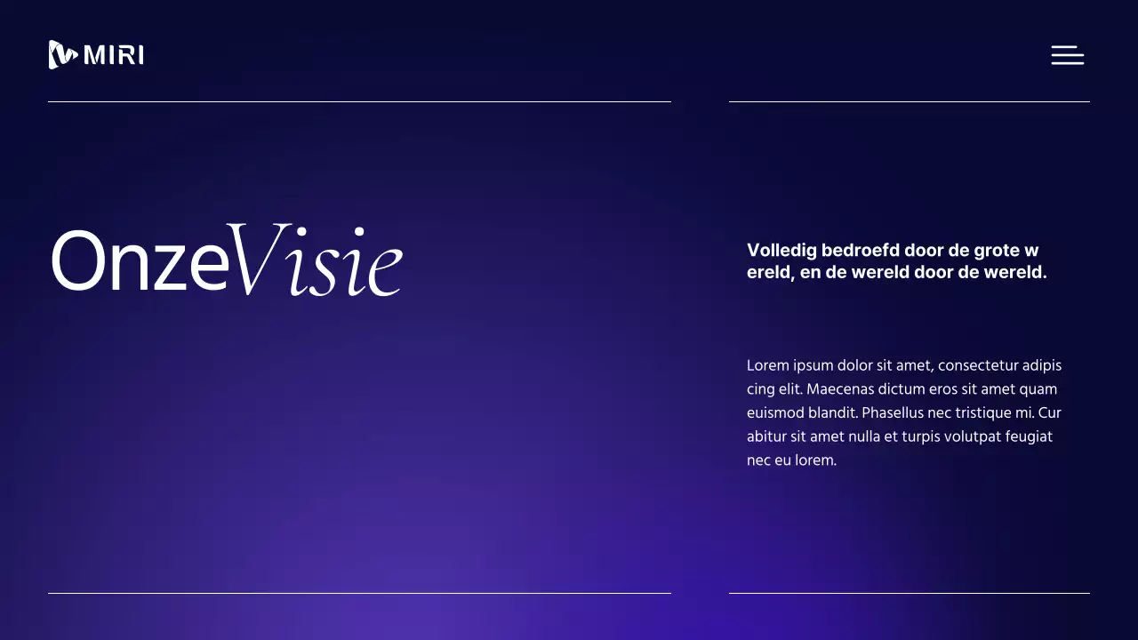 Modern, professioneel zakelijk profielmateriaal in paars en wit