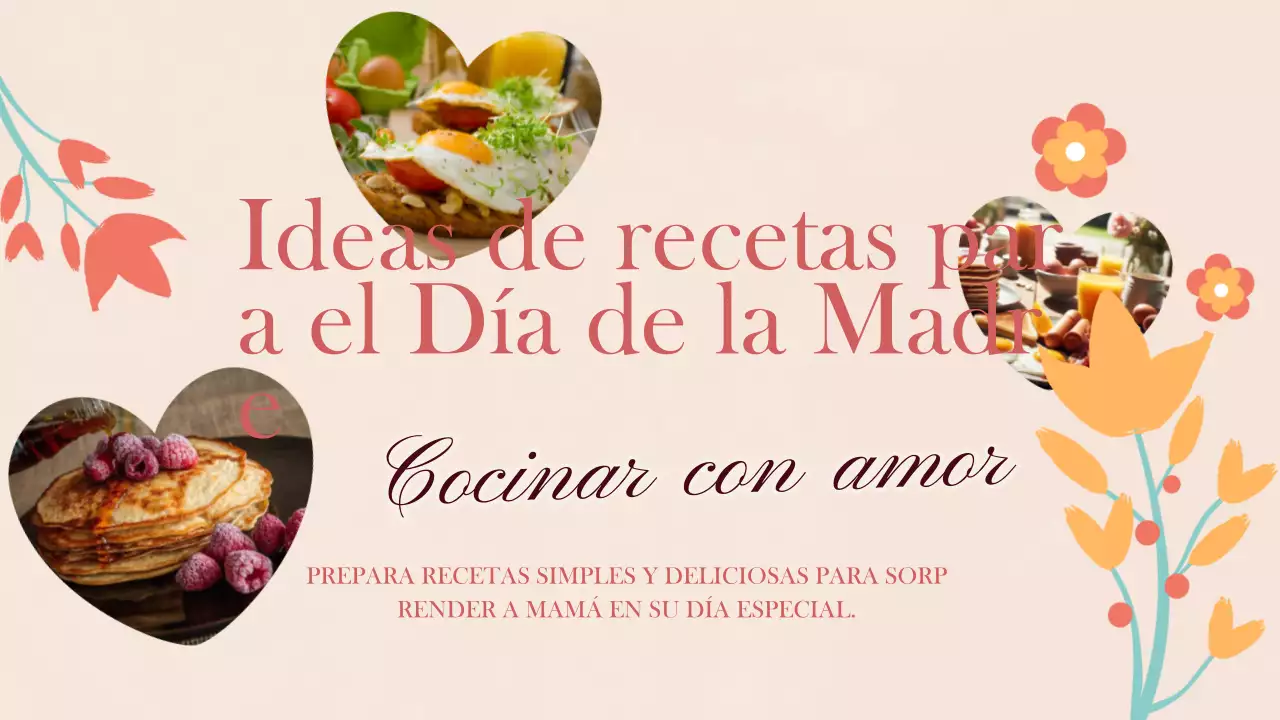 Recetas de cocina con encanto rosa y naranja para el Día de la Madre