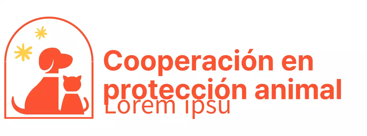 La Humane Society con un simpático logotipo ilustrado de un perro y un gato en rojo