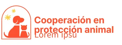 La Humane Society con un simpático logotipo ilustrado de un perro y un gato en rojo