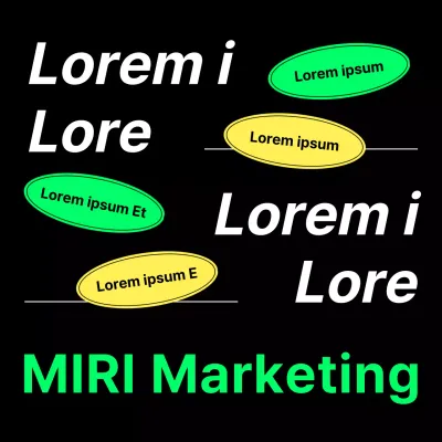 Eine kitschige Werbeagenturanzeige in Gelb und Chartreuse.