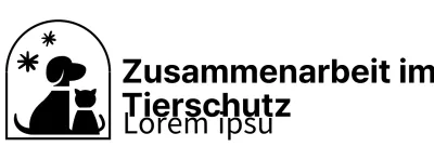 Die Humane Society mit einem niedlich illustrierten Logo von Hund und Katze