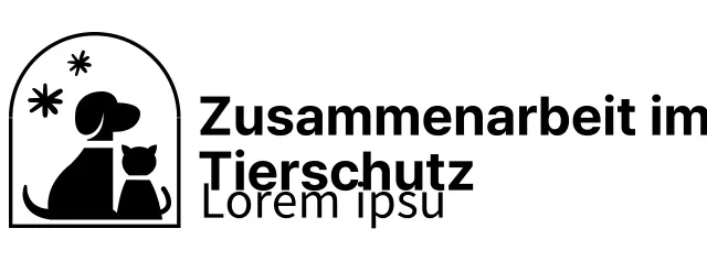 Die Humane Society mit einem niedlich illustrierten Logo von Hund und Katze