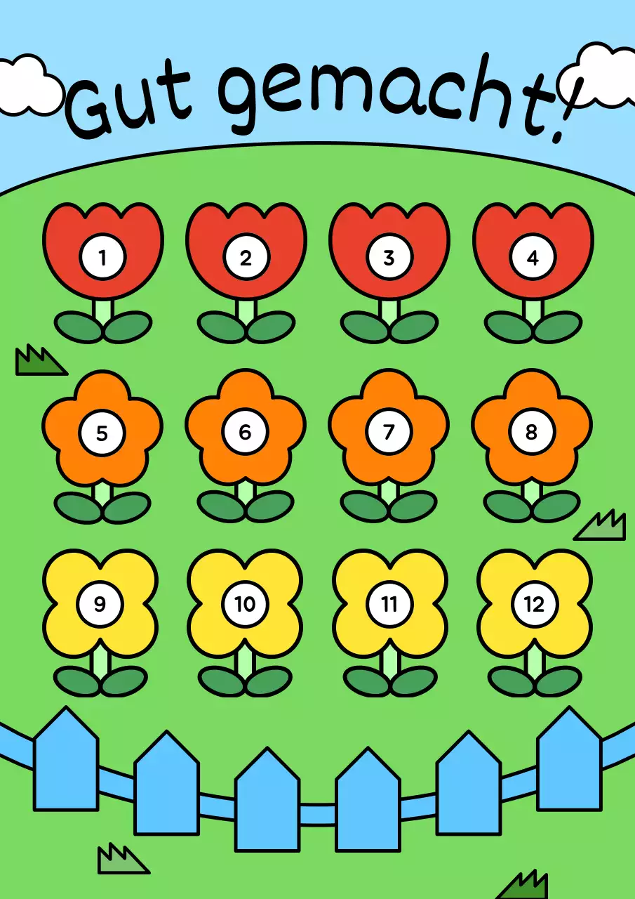 Grünes und hellblaues Lob als Unterrichtsmaterial