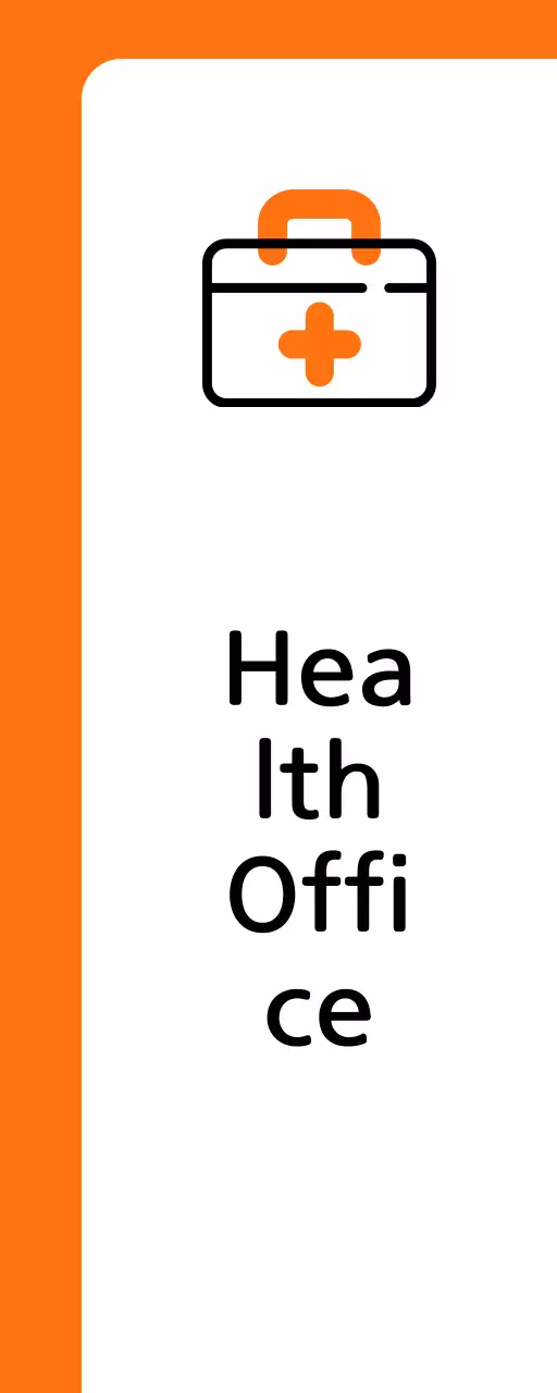 Kit de primeiros socorros laranja Guia da sala de saúde