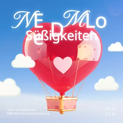 Werben Sie für eine trendige Geschenkausstellung zum Weißen Tag in Hellblau