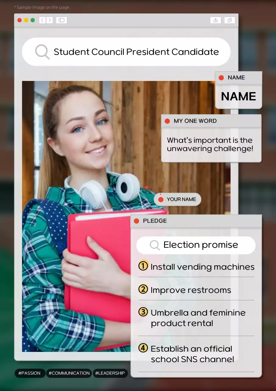 Red Professional Election Announcement Poster