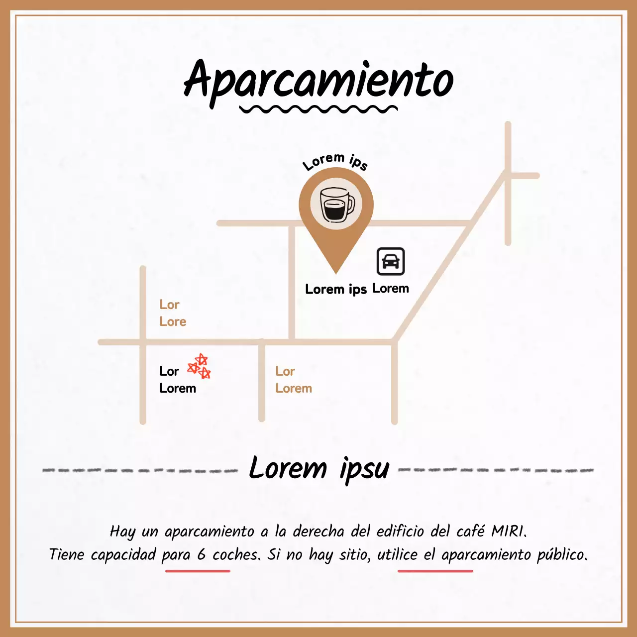 Anuncios de cafés marrones y acogedores