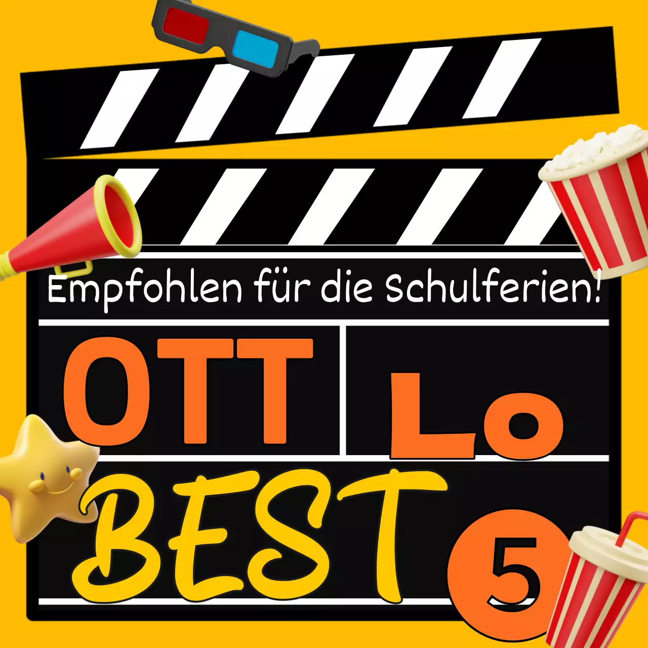 Einfache blaue und gelbe Miniaturvorlage für einen Newsletter