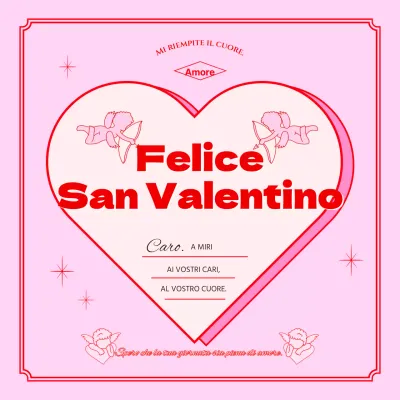 Blocchi per appunti kitsch di San Valentino in rosa