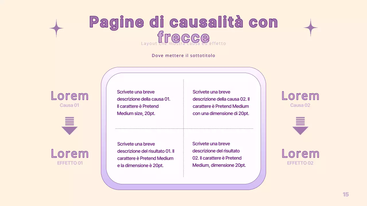 Una semplice presentazione PM in giallo e viola