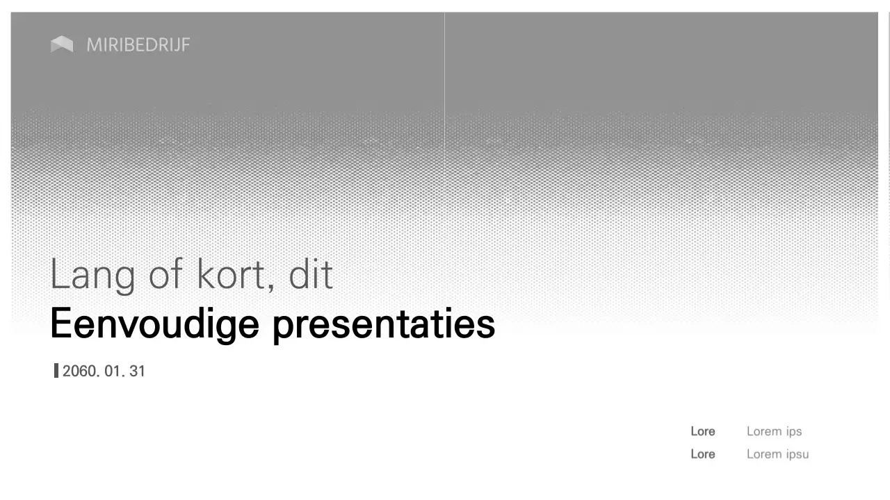 Eenvoudige zwart-wit lay-outvariatie presentatie