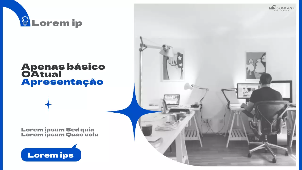 Relatórios empresariais modernos em azul