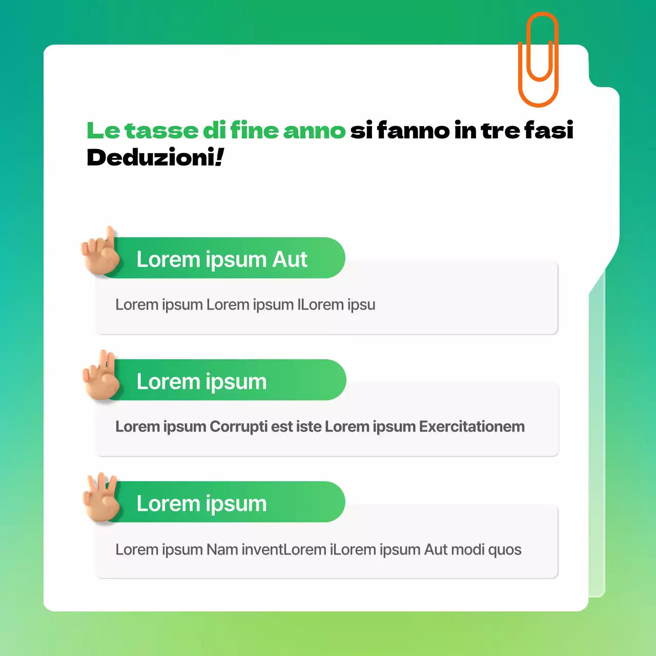 Moderna spiegazione di fine anno contabile con sfondo verde