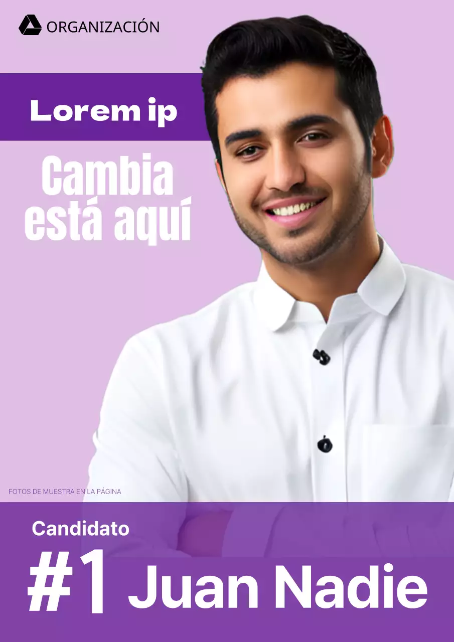 Una sencilla campaña electoral morada